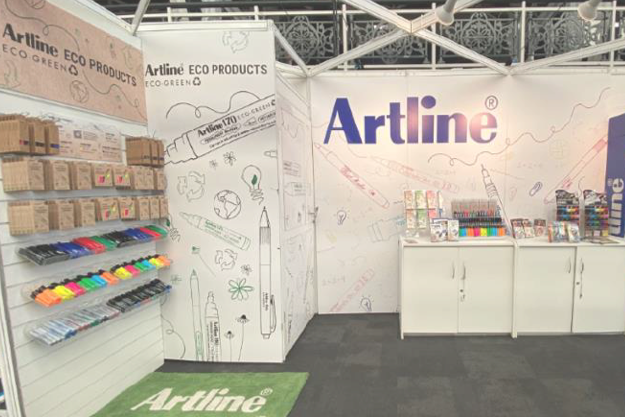Exhibition booth at the London Stationery Show 2025.