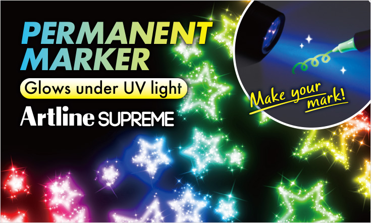 Picture of Artline SUPREME PERMANENT MARKER Glows under UV light